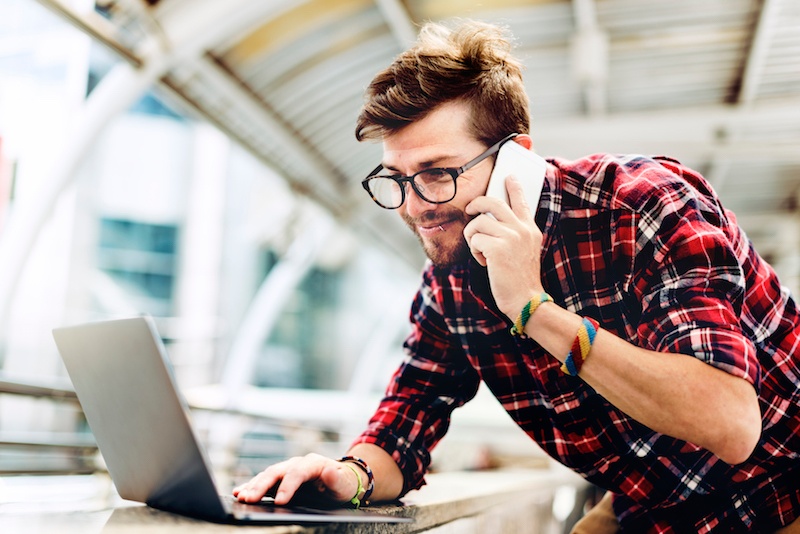 engineer using microsoft azure